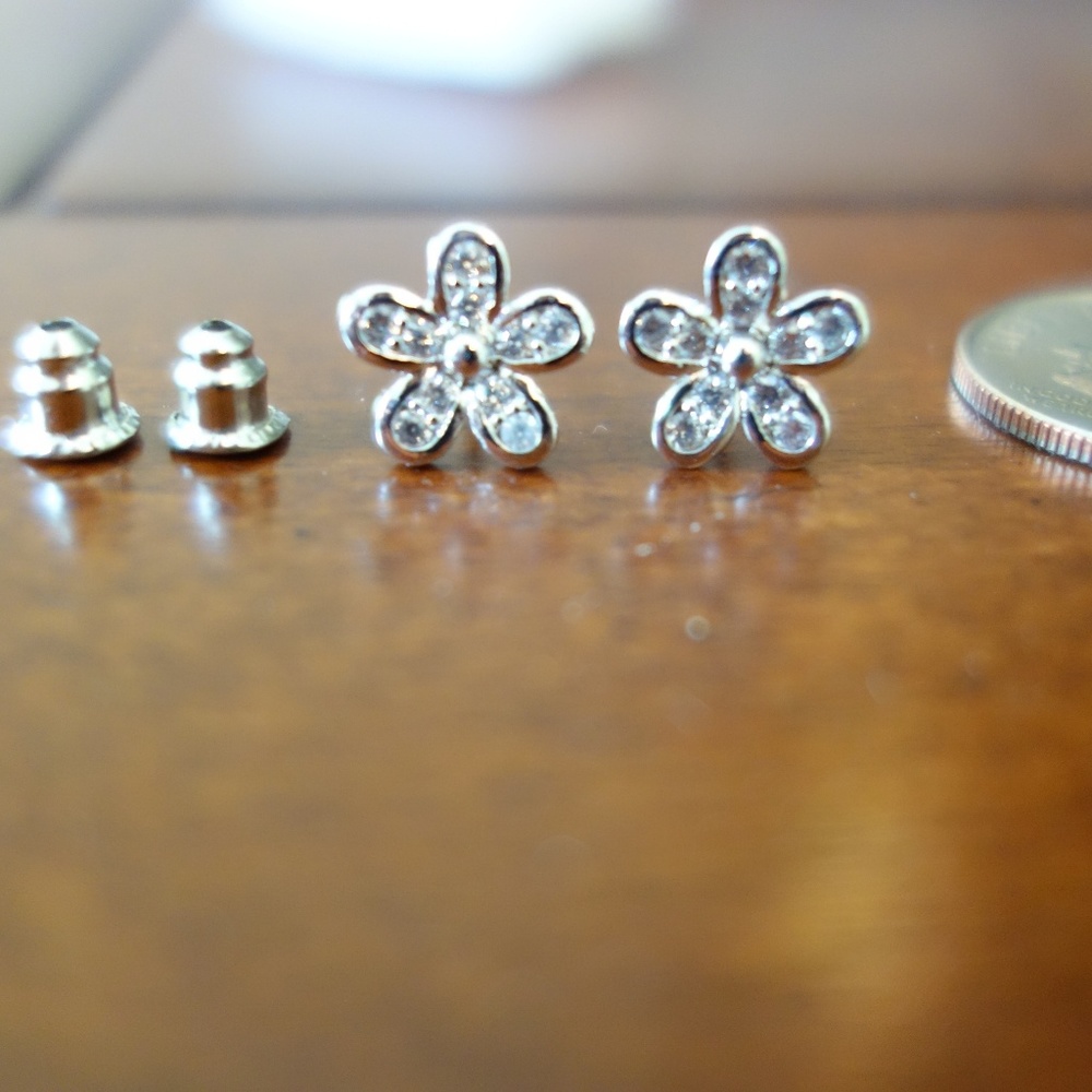Sterling Flower Earrings